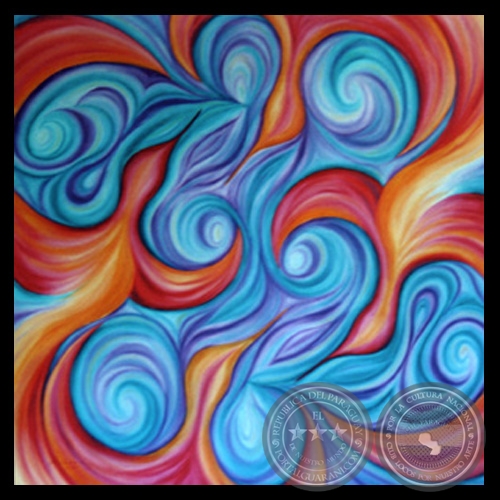 FLORES Y PICAFLORES, 2003 - Óleo de MERCEDES CENTURIÓN